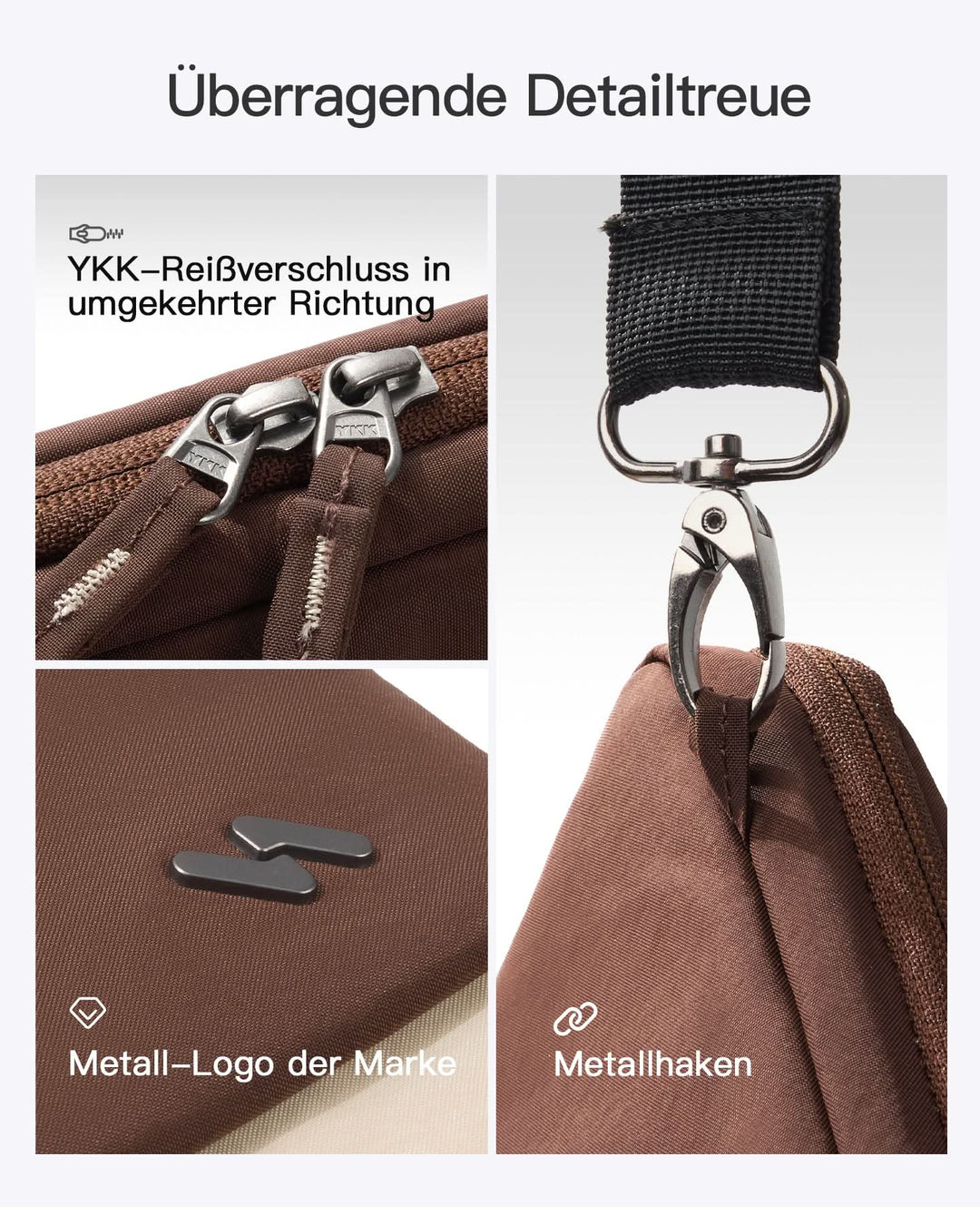 Inateck 360° Schutz Laptoptasche Hülle Schultertasche, kompatibel mit 13-Zoll MacBook Pro/Air, 14-Zoll MacBook Pro/Max (