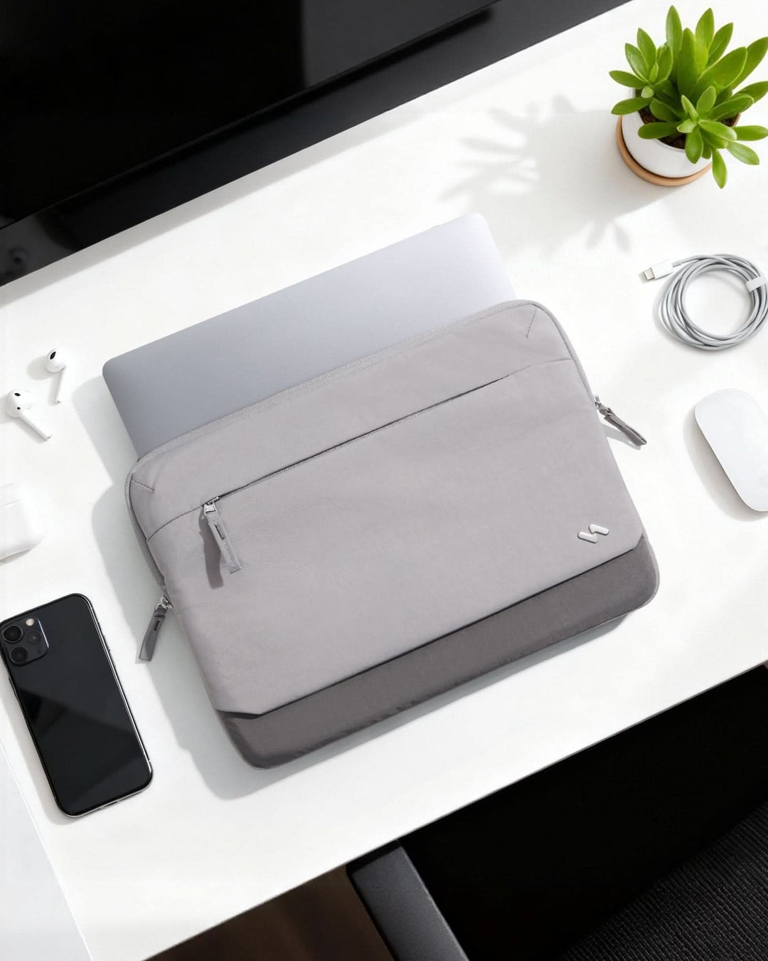 Inateck 360° Schutz Laptoptasche Hülle Schultertasche, kompatibel mit 13-Zoll MacBook Pro/Air, 14-Zoll MacBook Pro/Max (