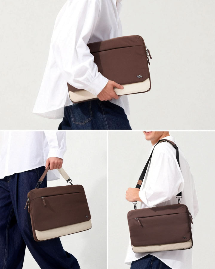 Inateck 360° Schutz Laptoptasche Hülle Schultertasche, kompatibel mit 13-Zoll MacBook Pro/Air, 14-Zoll MacBook Pro/Max (