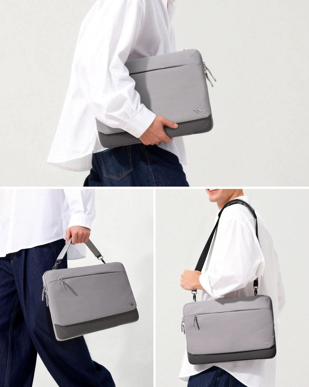 Inateck 360° Schutz Laptoptasche Hülle Schultertasche, kompatibel mit 13-Zoll MacBook Pro/Air, 14-Zoll MacBook Pro/Max (