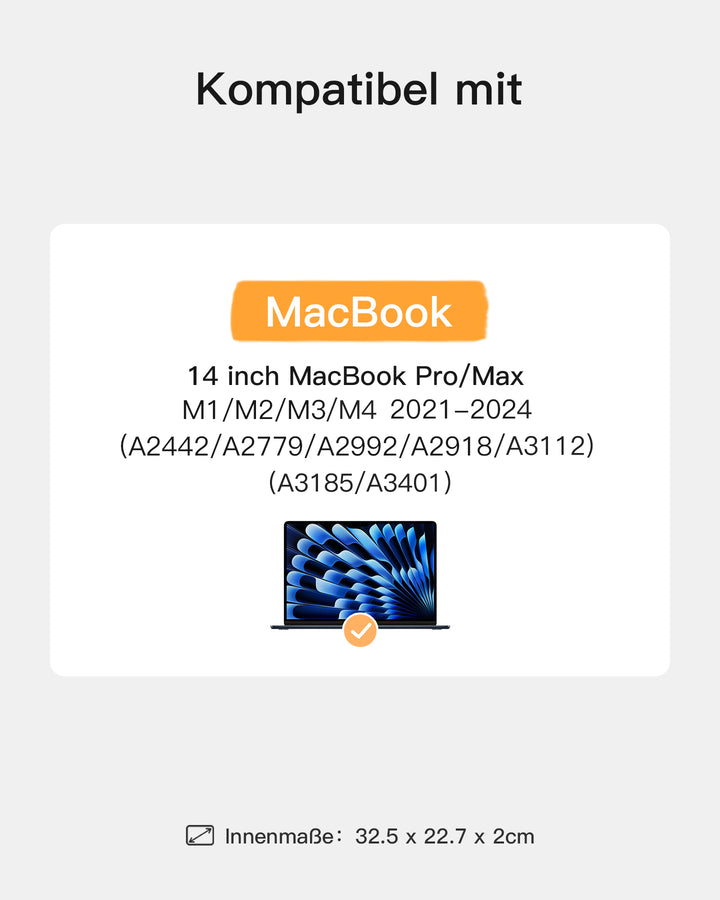 inateck DE Edgekeeper 360° Professioneller Schutz Hülle für 13" MacBook, mit Zubehörtasche, LB01011