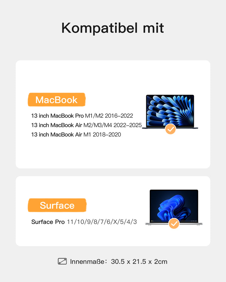 EdgeKeeper 360° Rundumschutz Laptoptasche für 13-16 Zoll Laptops, MacBook Pro, MacBook Air, LB02006/B1