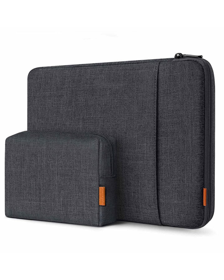 EdgeKeeper 360° Rundumschutz Laptoptasche Hülle 13-16 Zoll mit Zubehörtasche, LB01006/S1 Schwarzgrau 16 Zoll MacBook Pro