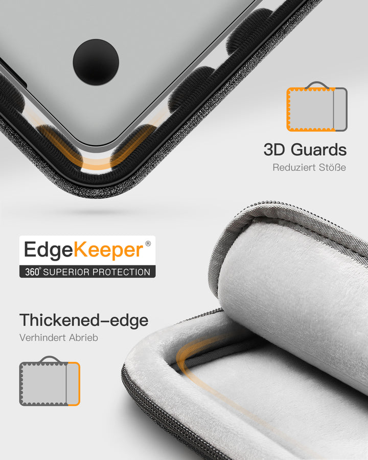inateck DE EdgeKeeper 360° Rundumschutz Laptoptasche Hülle 13-16 Zoll mit Zubehörtasche, LB01006/S1