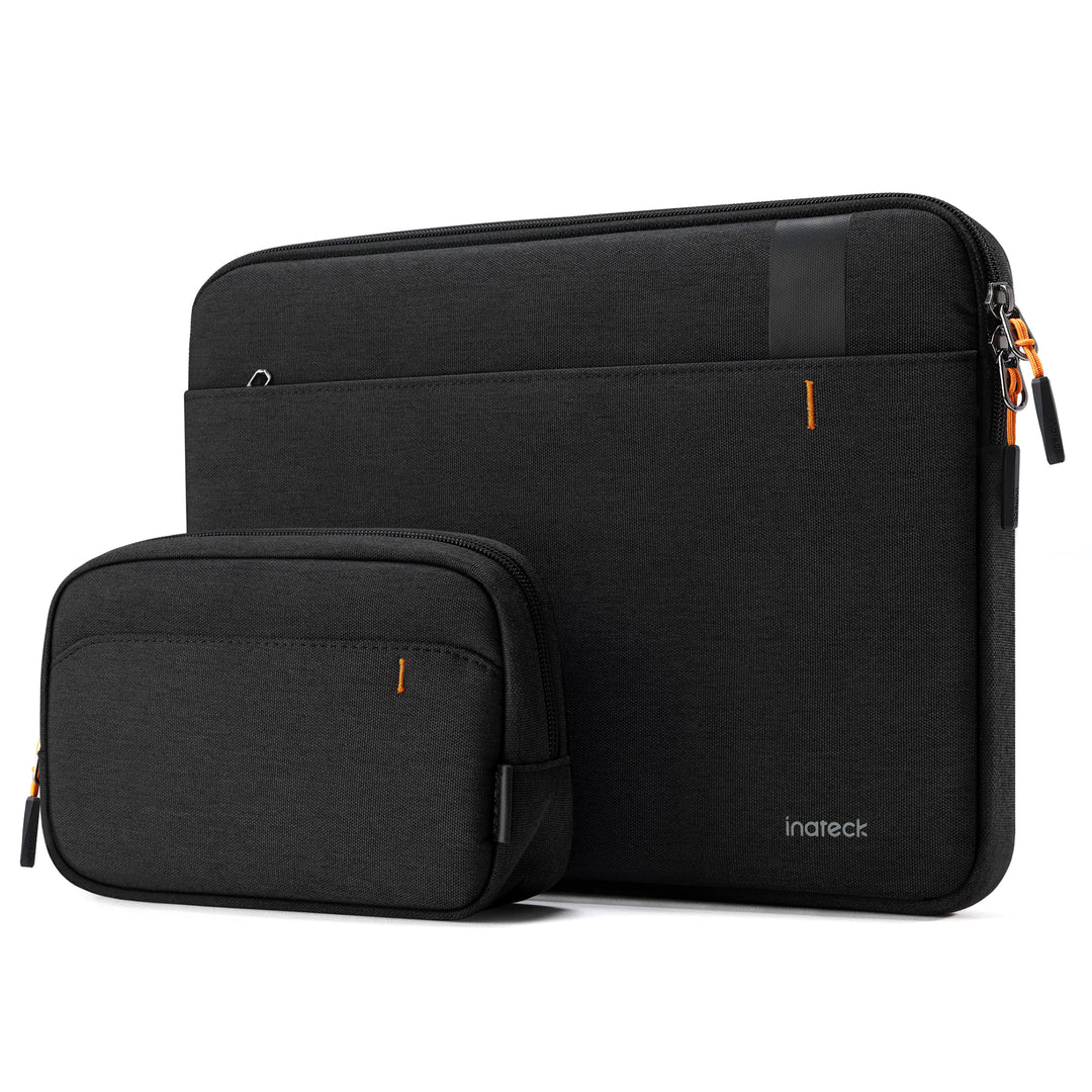 inateck DE Edgekeeper 360° Professioneller Schutz Hülle für 13" MacBook, mit Zubehörtasche, LB01011 14 Zoll Black