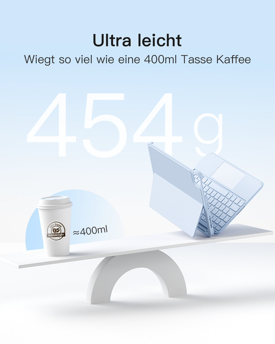 inateck DE Ultraleicht Schlank Tastatur für iPad Pro 11-Zoll (M4/M5 2024/2025), KB04122-11
