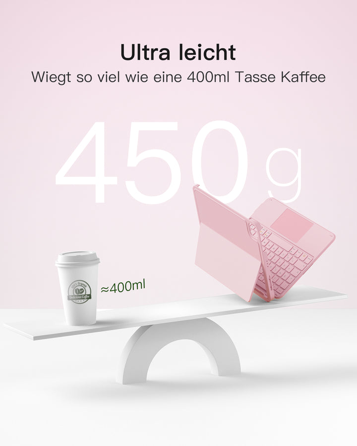Ultraleicht Tastatur für iPad 11" (A16 2025), iPad 10, iPad Air 11" M4/M3/M2 (2026/2025/2024), iPad Air 5/4, iPad Pro 11