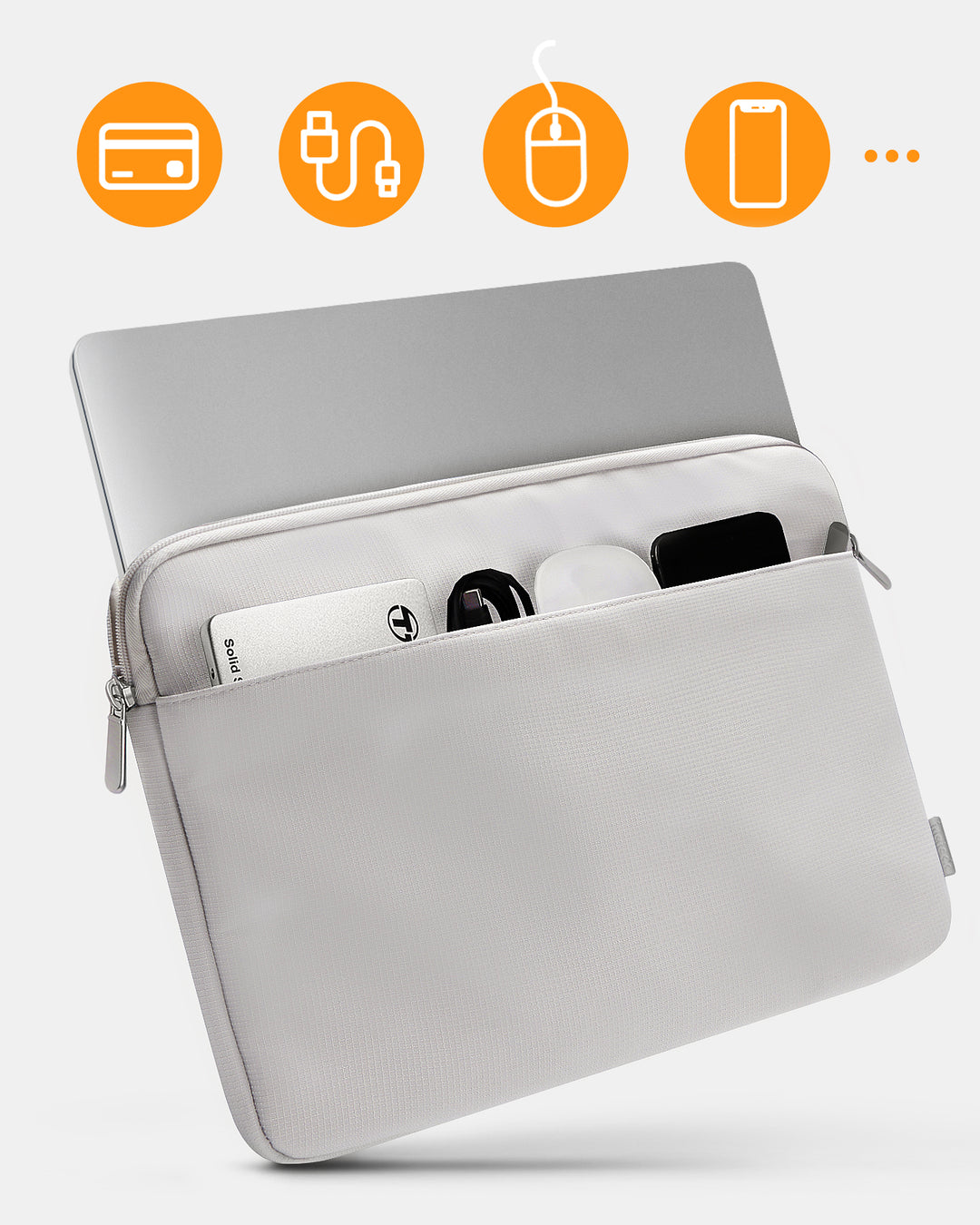 Ultraleichte Laptoptasche Hülle 13-16 Zoll mit Zubehörtasche, LB01005