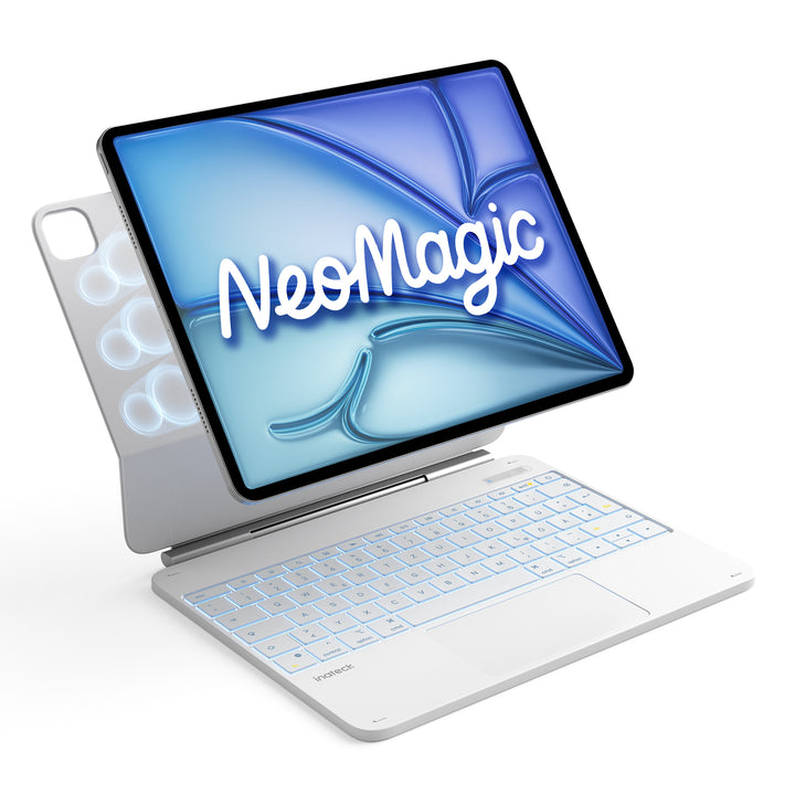 Inateck NeoMagic Magnetische Tastatur Hülle für iPad Air 13" M4/M3/M2 (2026/2025/2024), iPad Pro 12.9" 6/5/4/3 Gen,QWERT