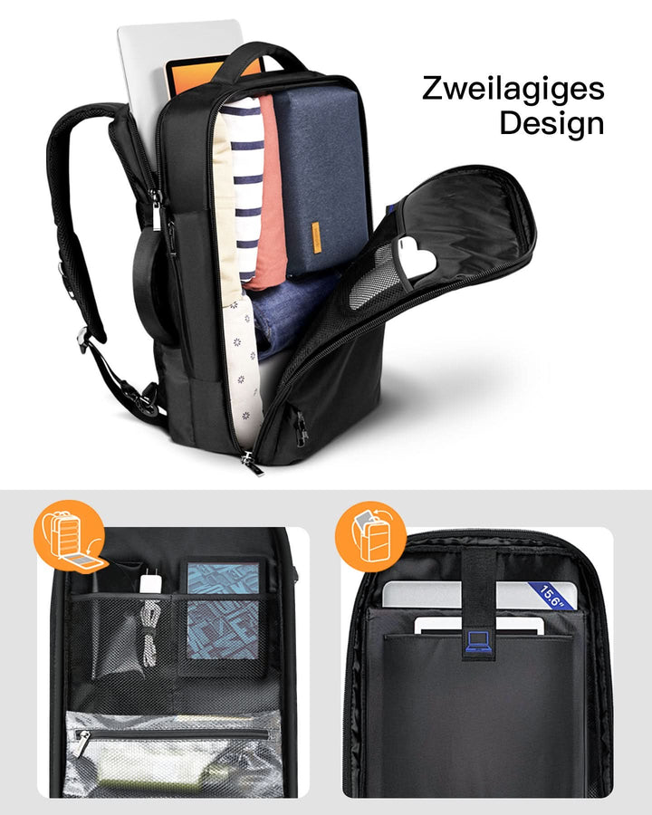 inateck DE 40L Supergroßer Handgepäck Reiserucksack Laptop Rucksack für 15,6-17 Zoll Notebooks, BP03001