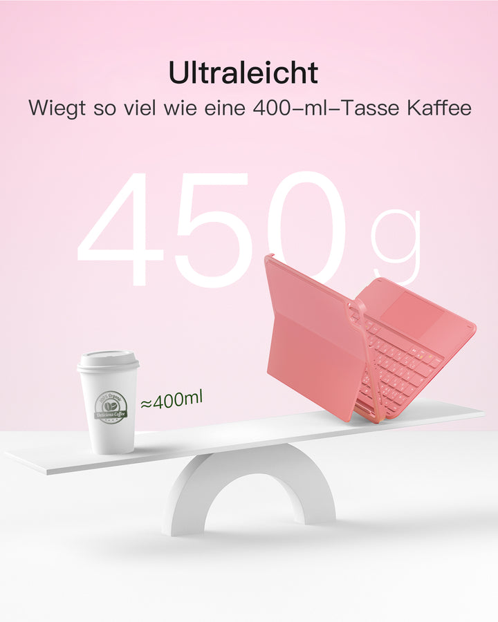 Ultraleicht Tastatur für iPad 11" (A16 2025), iPad 10, iPad Air 11" M4/M3/M2 (2026/2025/2024), iPad Air 5/4, iPad Pro 11