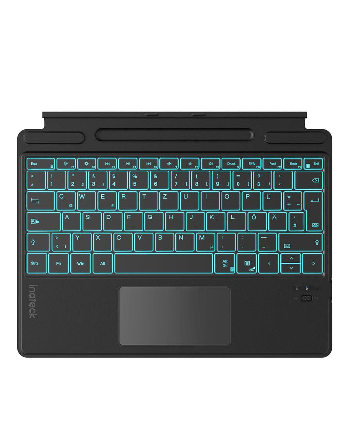 inateck DE Surface Pro AI Funktion Tastatur, Kompatibel mit Surface Pro 11/10/9/8/X, QWERTZ, KB05114 Black