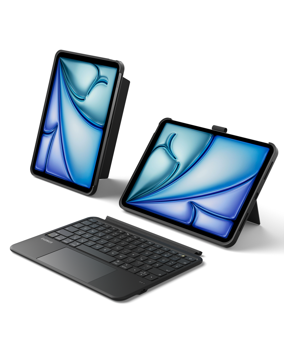 Inateck Abnehmbar Hülle mit Tastatur für iPad Air 11 Zoll(2026/2025/2024), iPad Air 5/4,für iPad Pro 11 Zoll, QWERTZ, Ac
