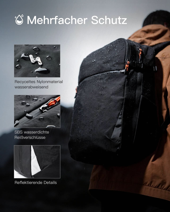 inateck DE Inateck Reiserucksack 39L, Spritzwassergeschützt TSA Handgepäck Flugzeug Rucksack Travel Backpack Herren für 15.6 Zoll L