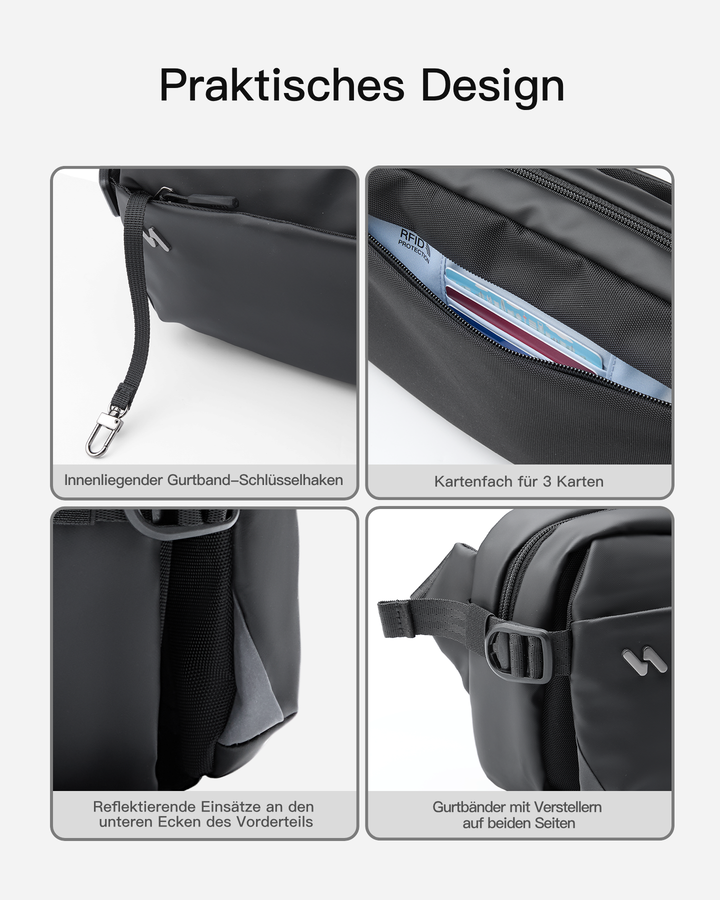 Inateck Sling Bag Umhängetasche wasserabweisend, Crossbody Schultertasche mit RFID-Schutz, FBX23