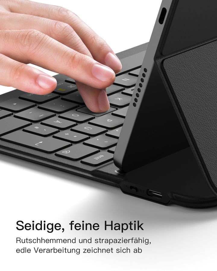 Inateck abnehmbare Tastaturhülle für iPad 11 Zoll (A16) 2025 / iPad 10 Generation 10,9 Zoll, QWERTZ, KB204