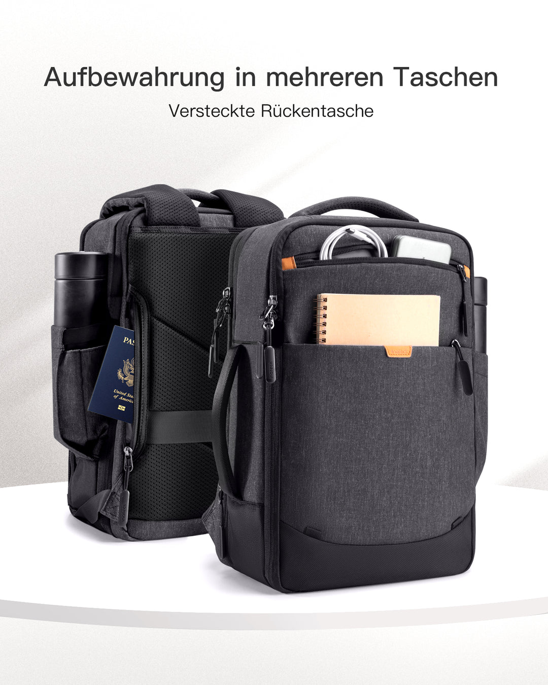 inateck DE 20-46L Reiserucksack, erweiterbarer Tragerucksack, BP03006