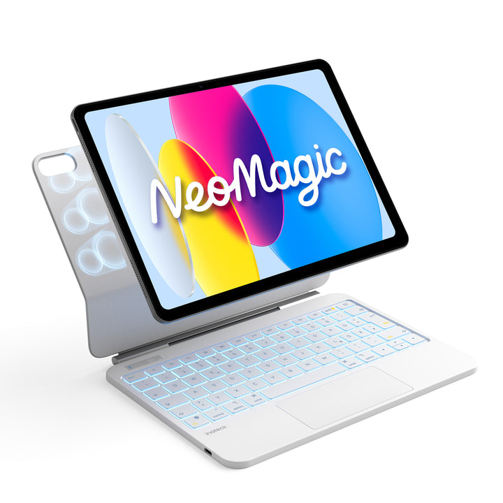 NeoMagic Magnetische Tastatur Hülle für iPad 11/10 Gen 2025 A16 11", QWERTZ, KB903-10 Weiß