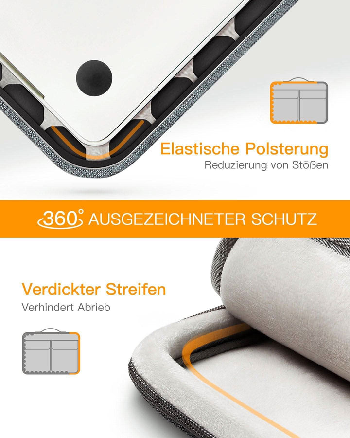 EdgeKeeper 360° Rundumschutz Laptoptasche für 13 Zoll MacBook Air/Pro M2/M1 2022-2012, LB02011 - Inateck Official DE