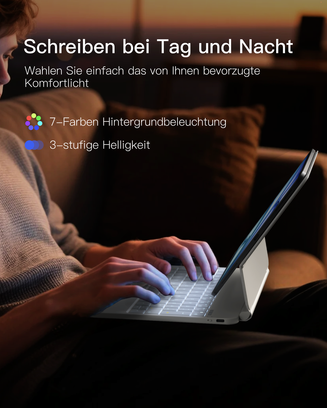 Neo Magic Magnetische Tastaturhülle für iPad Air 11" M4/M3/M2 (2026/2025/2024), iPad Air 5/4, iPad Pro 11" 4/3/2/1, KB09
